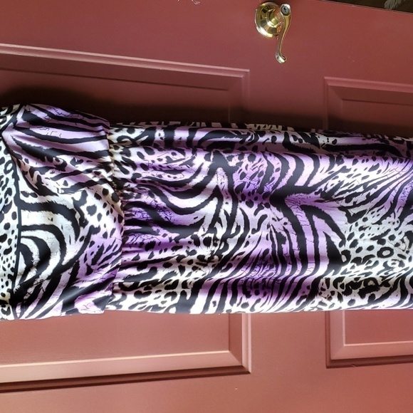 Boston Proper purple animal print maxi dress. Strapless size 4 - Picture 1 of 11